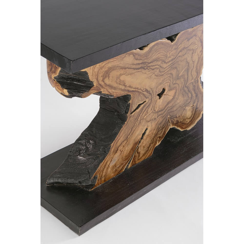 Consolle in Radica di Teak e Legno Suar Naturale 120x40 - MIA