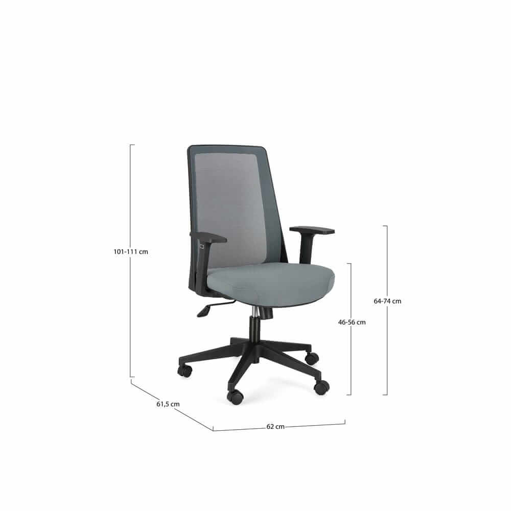 Sedia da Ufficio Ergonomica con Braccioli e Schienale a Rete - THORNE