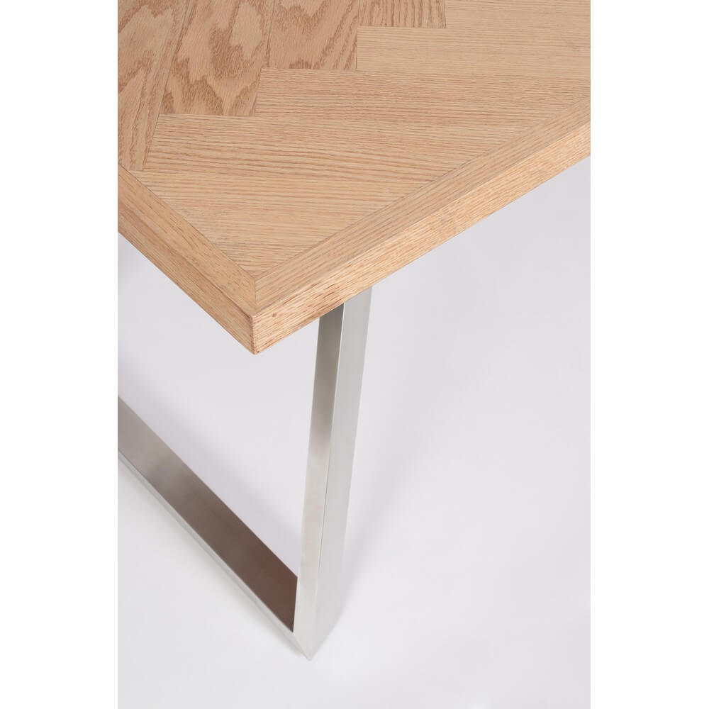 Tavolo da Pranzo Piano in Legno e Gambe in Acciaio 180x90 - GRIFFIN