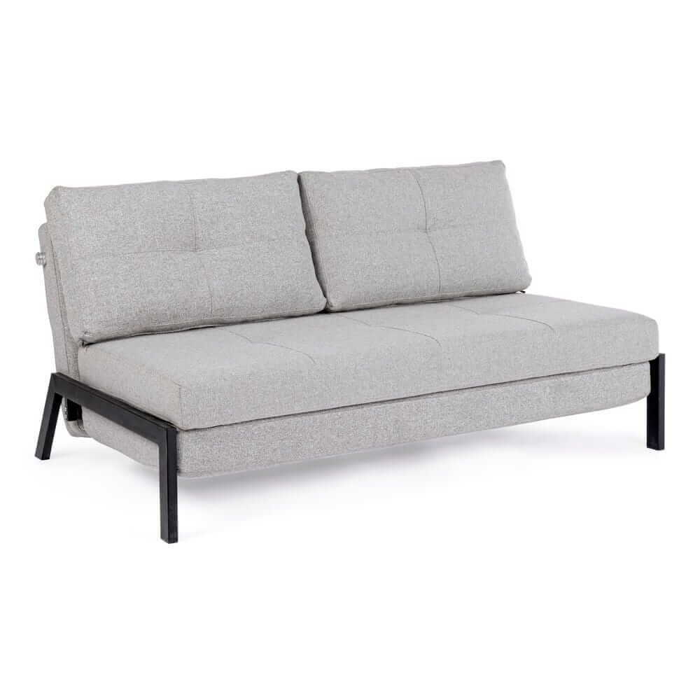 Divano Letto 2 Posti in Tessuto con Gambe in Acciaio - ASHTON