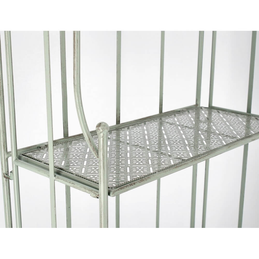 Scaffale in Metallo a 3 Piani Pieghevole Stile Romantico - GIANNA