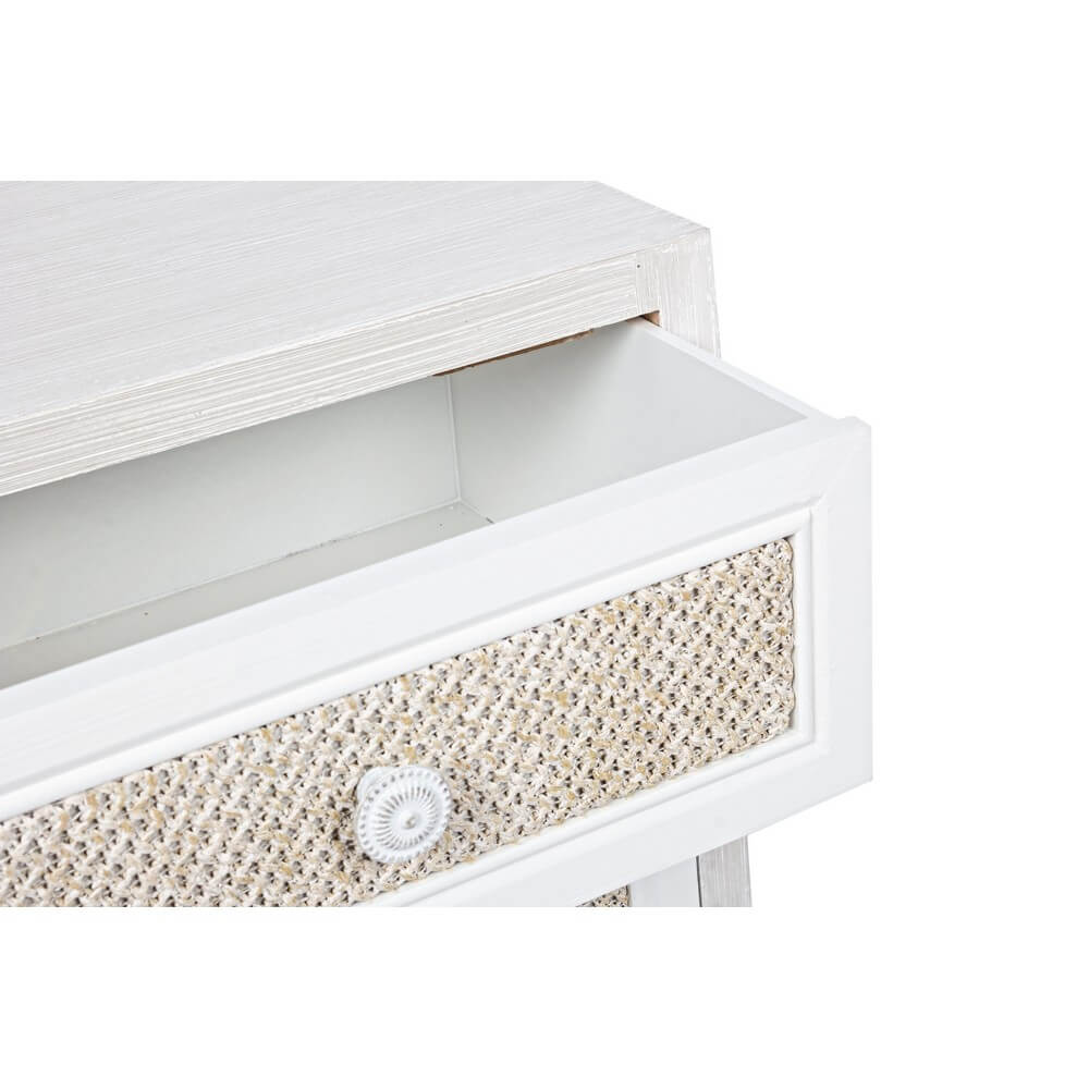 Comodino in MDF con 1 Anta e 1 Cassetto Frontale in Tessuto - MONIQUE