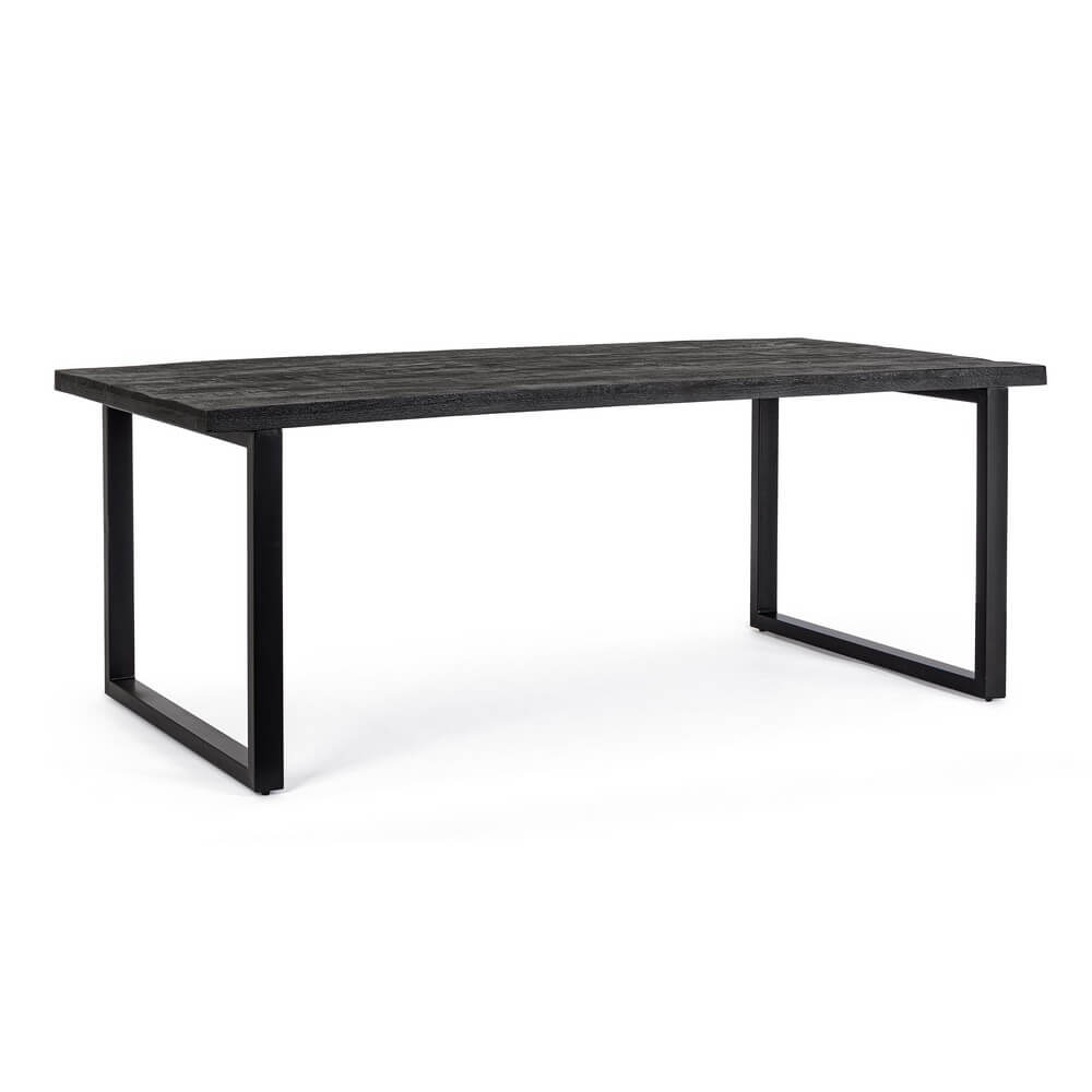 Tavolo da Pranzo in Legno di Mango e Acciaio 200x100 cm - SELENE