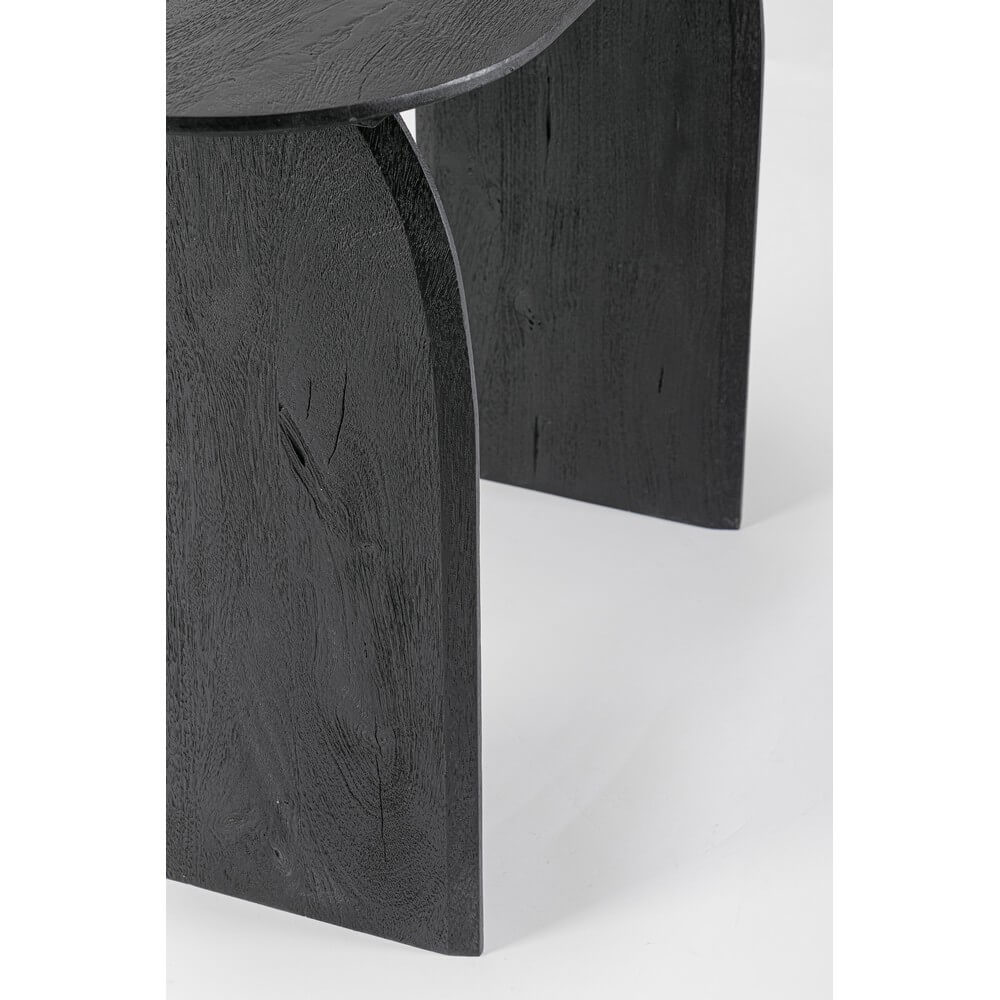 Consolle in Legno di Mango Nero con Piano Ovale - MAXIM