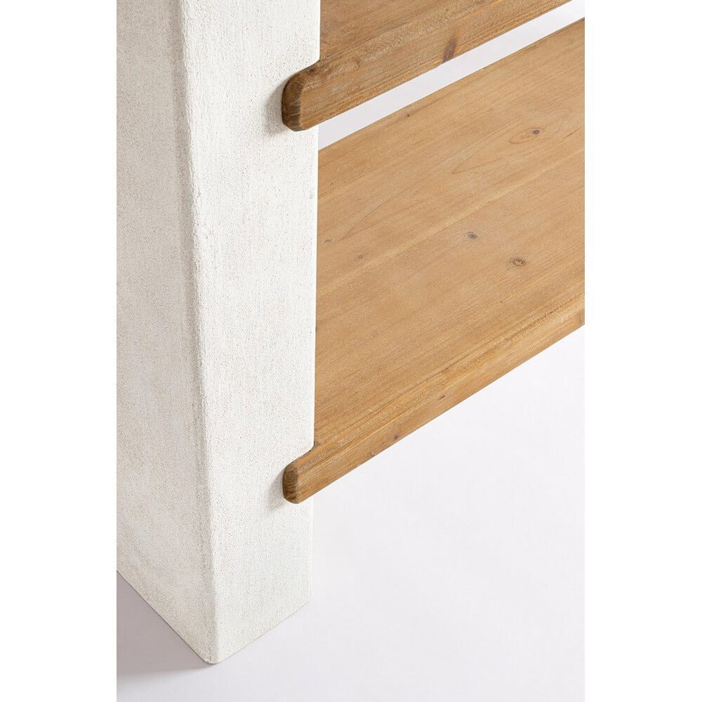 Libreria in MDF con 4 Piani Finitura Sabbiata Stile Rustico - ALBIN