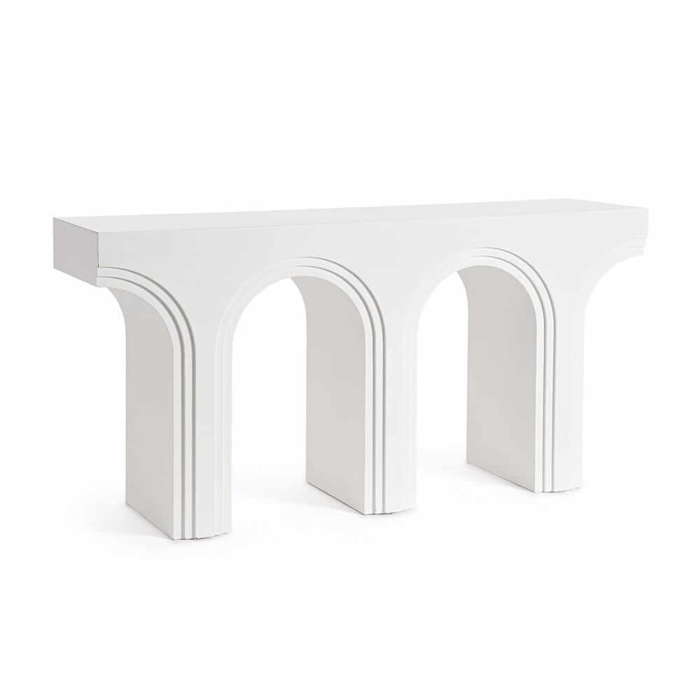 Consolle design ad archi in MDF laccato bianco opaco - ROAM