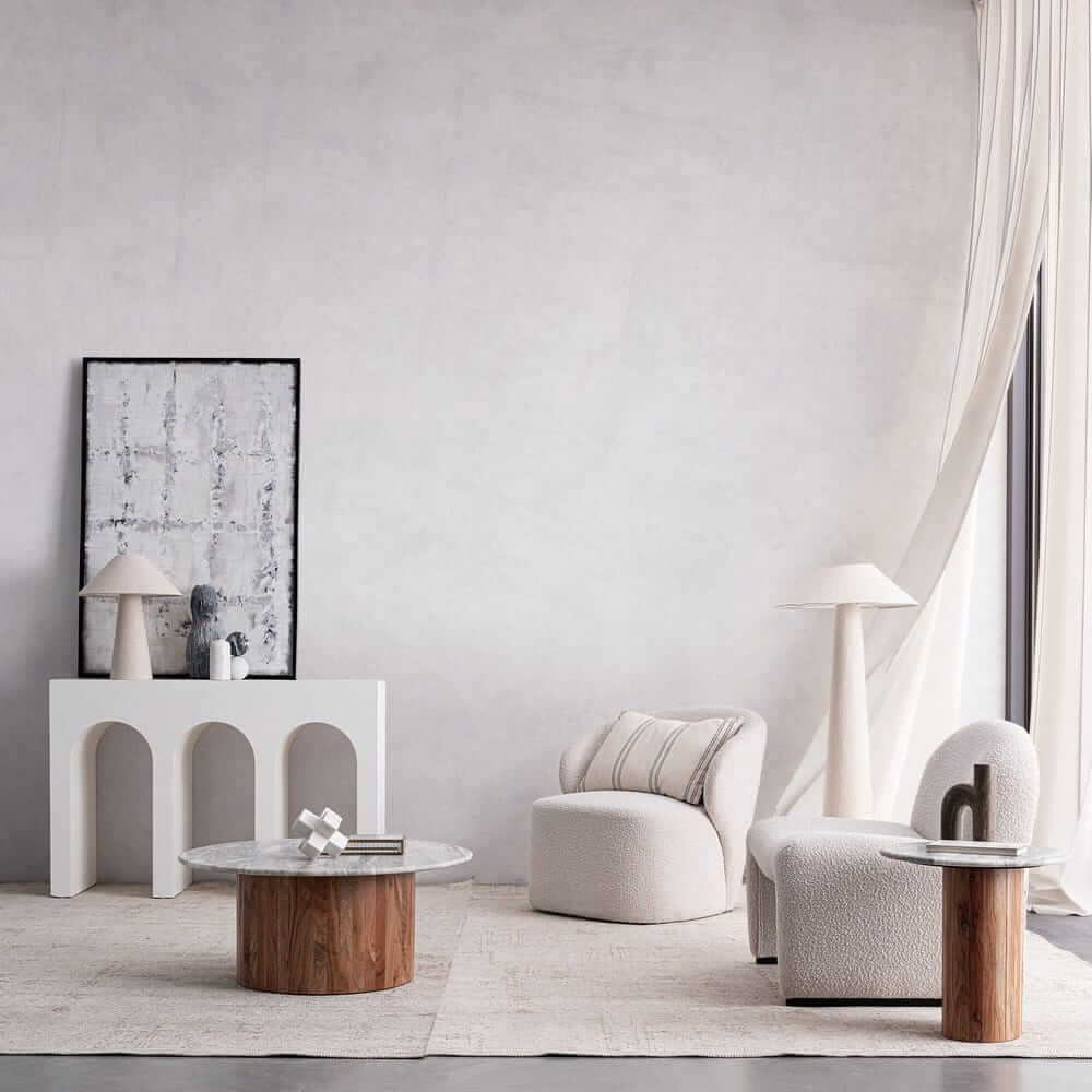 Consolle Rettangolare in MDF con Archi Bianchi Design Moderno - ROAM