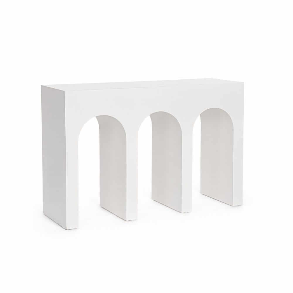 Consolle Rettangolare in MDF con Archi Bianchi Design Moderno - ROAM