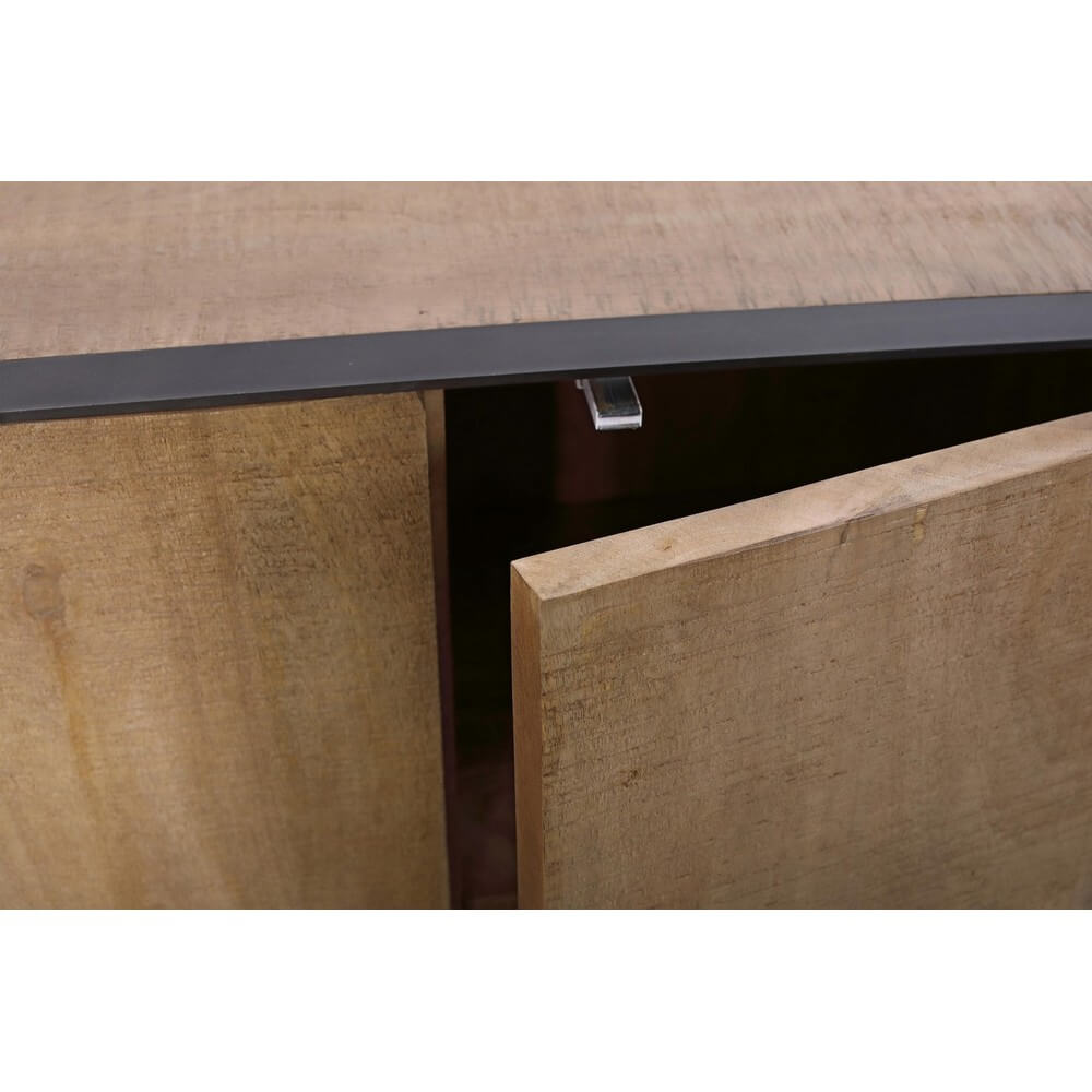Credenza 3 Ante in Legno di Mango con Struttura in Acciaio - HAROLD