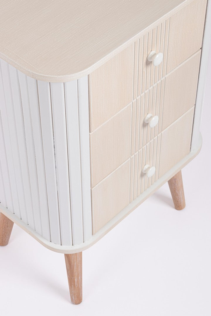 Comodino Cassettiera 3 Cassetti in Legno Stile Nordico - VESLY