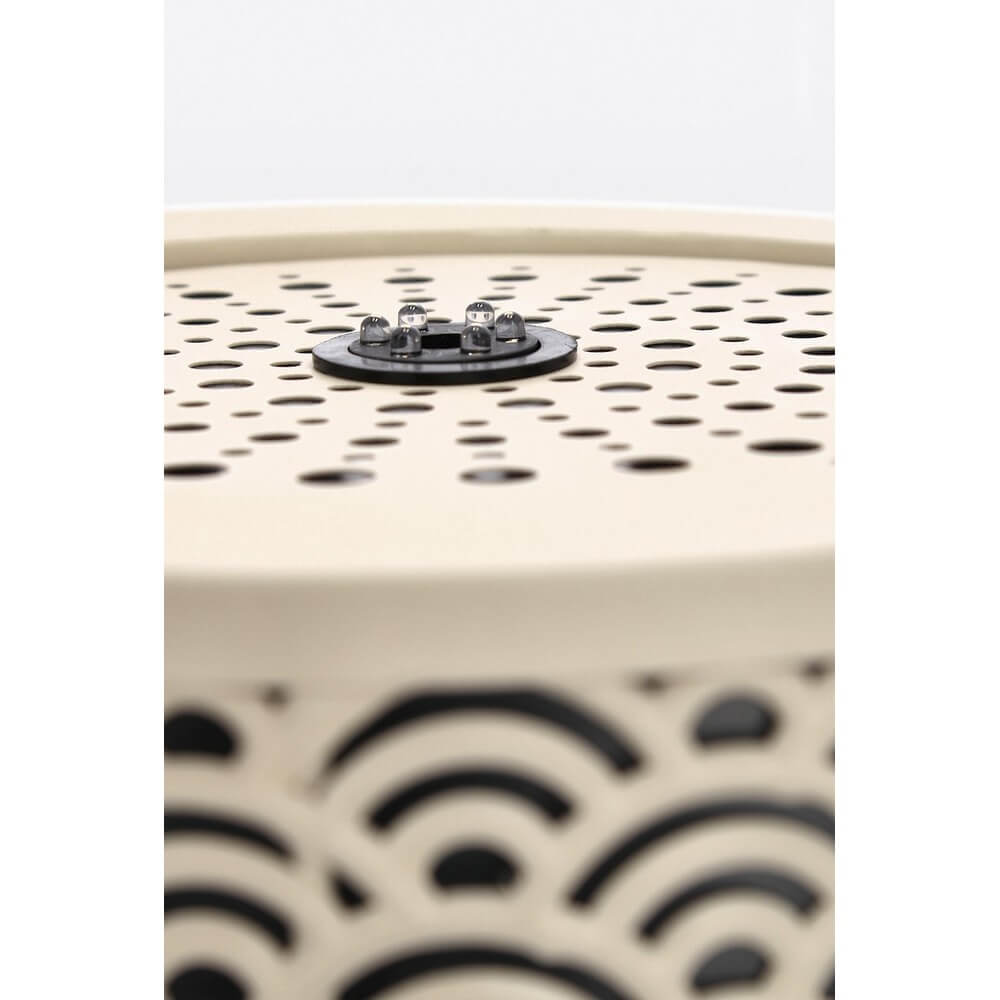 Fontana da Tavolo Cilindrica in Metallo Traforato con LED - BLOSSOM