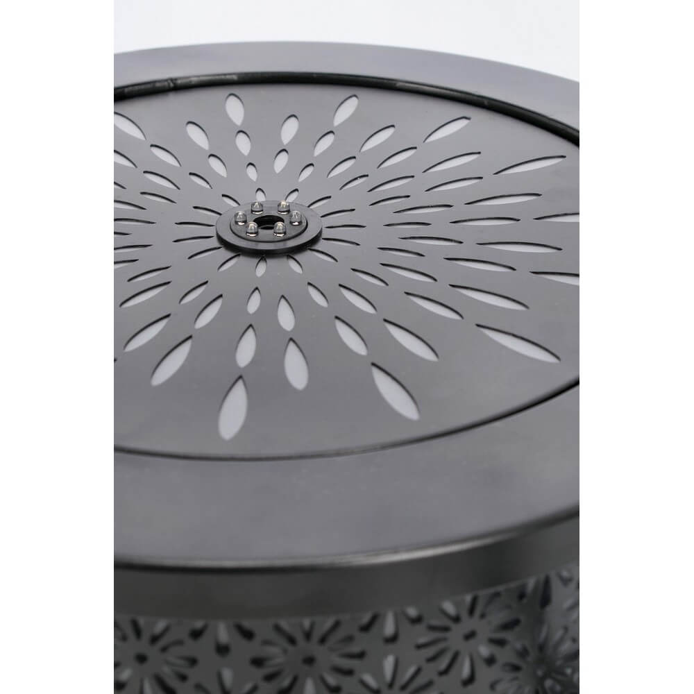 Fontana da Giardino Rotonda in Metallo Nero con LED - ZENITH