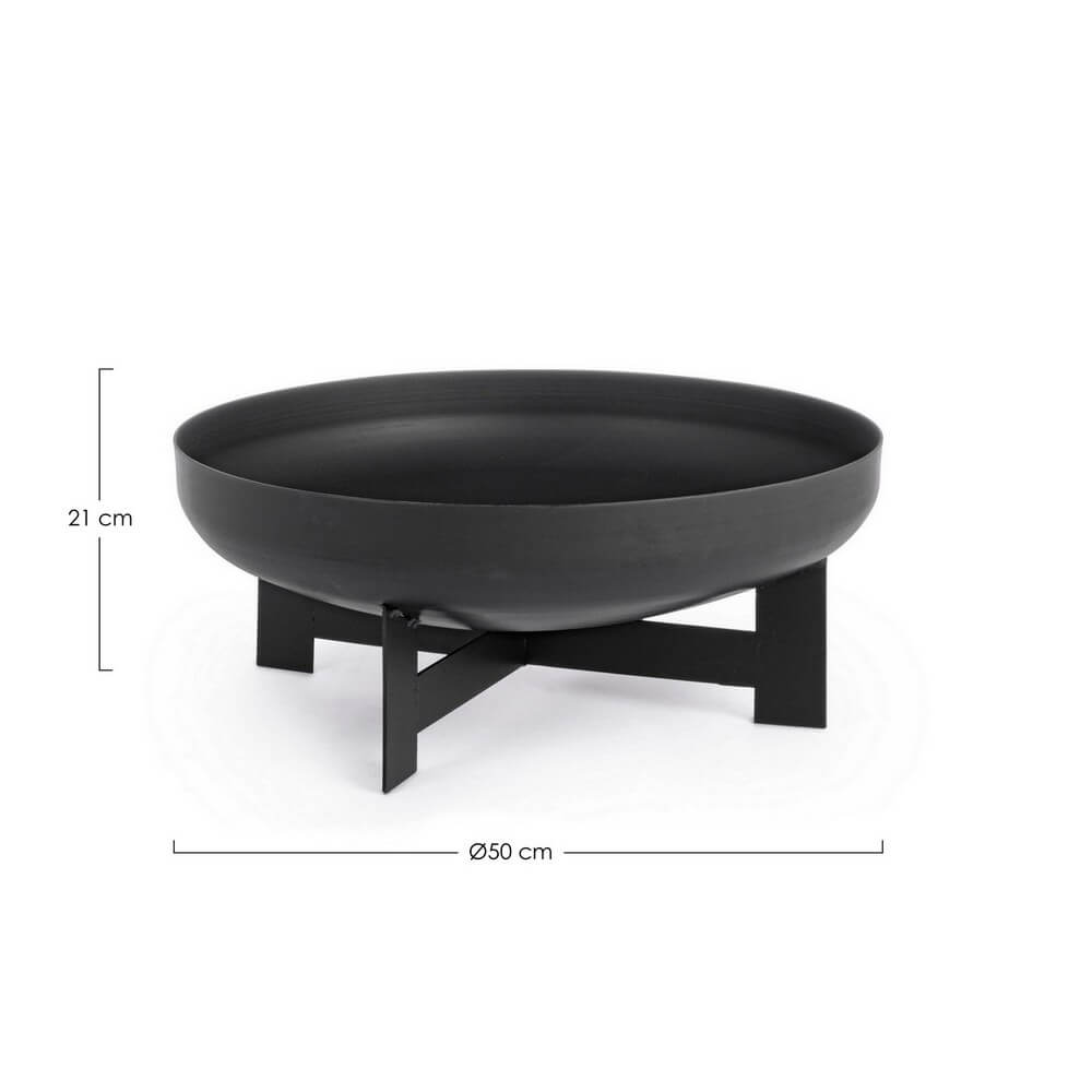 Braciere da Giardino in Acciaio Verniciato Rotondo 50 cm - ARVEN