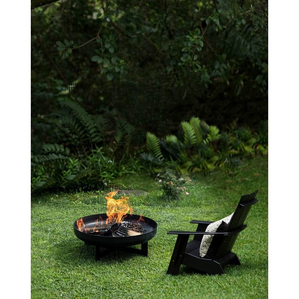 Braciere da Giardino in Acciaio Nero con Base a Croce 70 cm - ARVEN