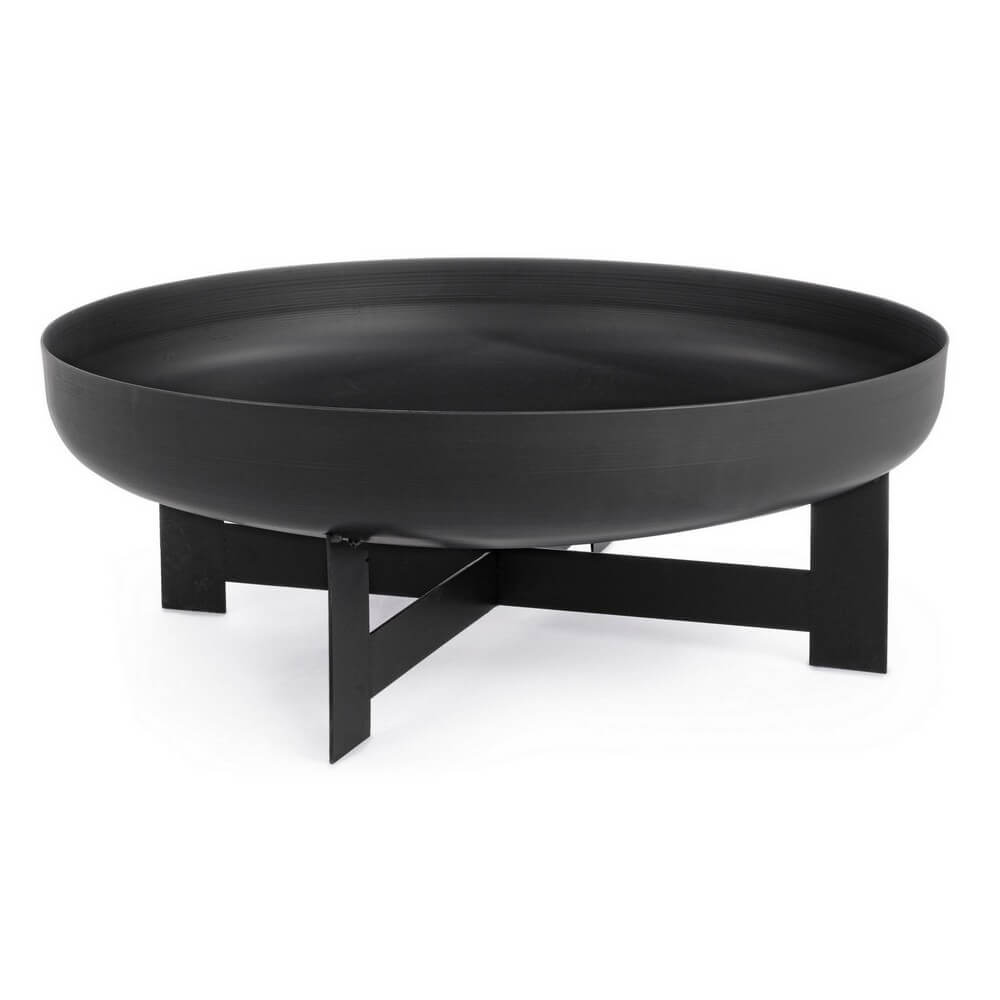 Braciere da Giardino in Acciaio Nero con Base a Croce 70 cm - ARVEN