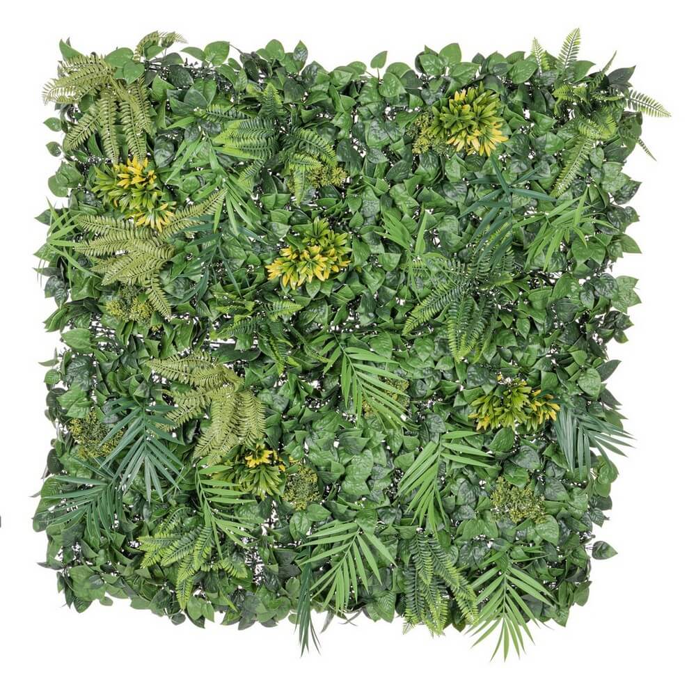 Pannello parete verde artificiale mix tropicale 100x100 cm - ELIXOR
