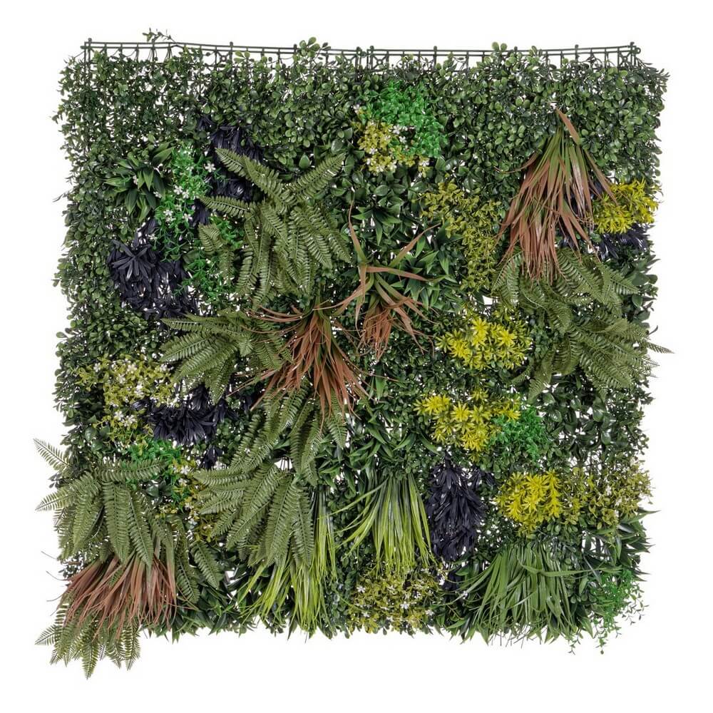 Pannello parete verde artificiale mix tropicale 100x100 cm - SYNERA
