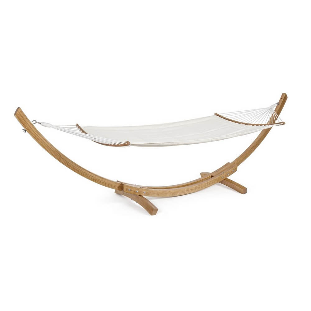 Amaca con Struttura in Legno di Eucalipto e Telo Trapuntato - ELEGANZA