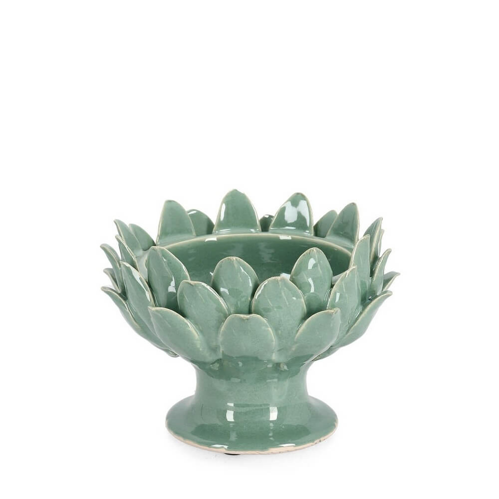 Ciotola Decorativa in Terracotta a Forma di Carciofo Verde - ESMA