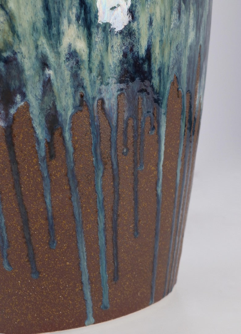 Porta Vaso in Terracotta Smaltata Fatto a Mano per Interno ed Esterno - DELFA