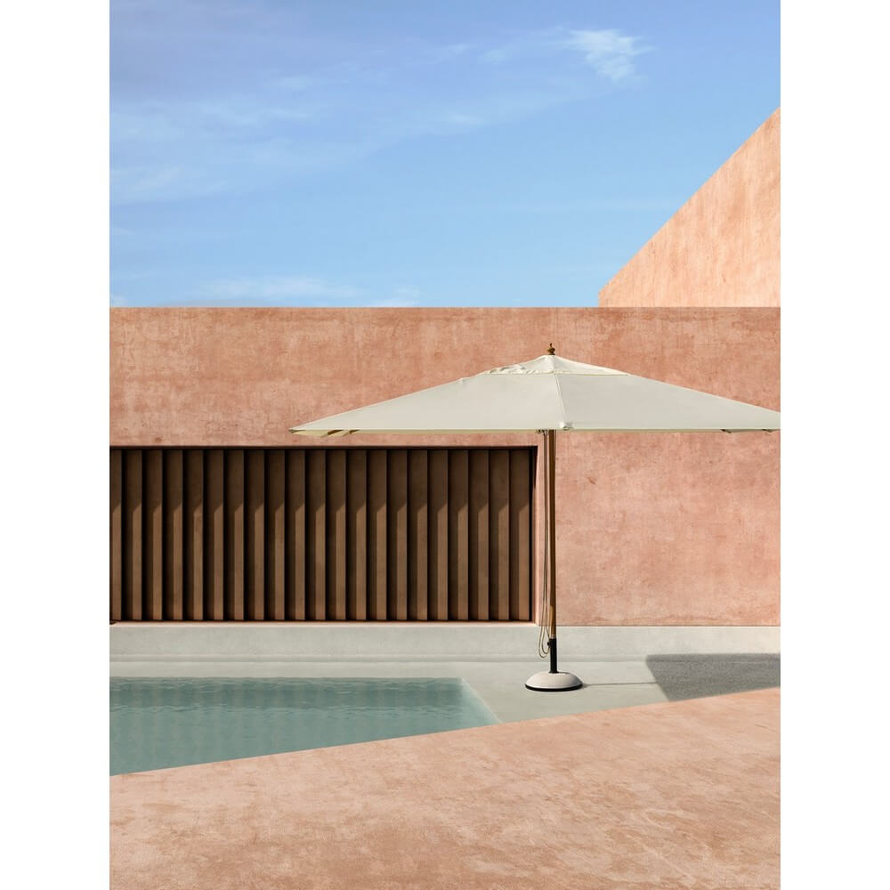 Ombrellone da Giardino Rettangolare 3x4m Palo Effetto Legno - KALYON