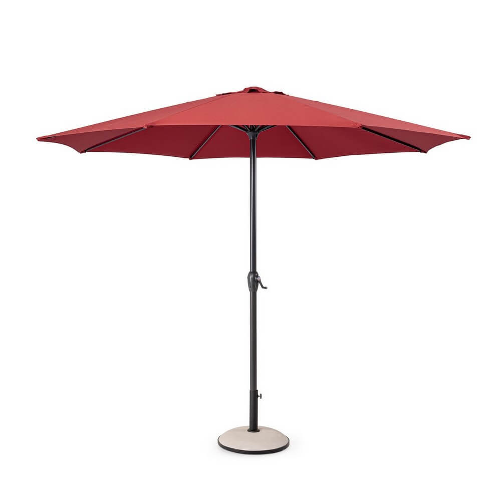 Ombrellone da Giardino 3 Metri con Palo in Alluminio Burgundy - VELION