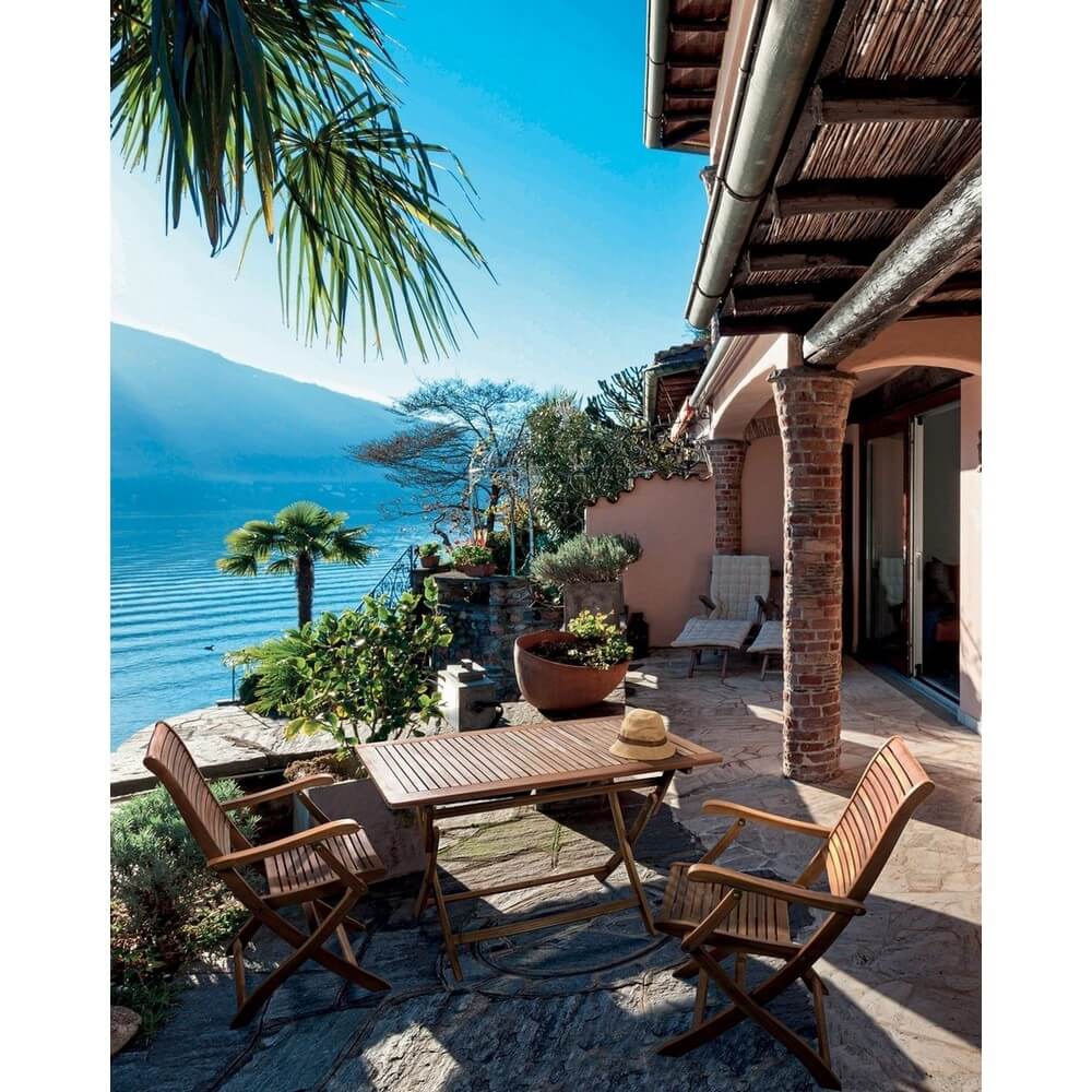 Tavolo da Giardino Pieghevole in Legno di Acacia 120x70 cm - SERENITY