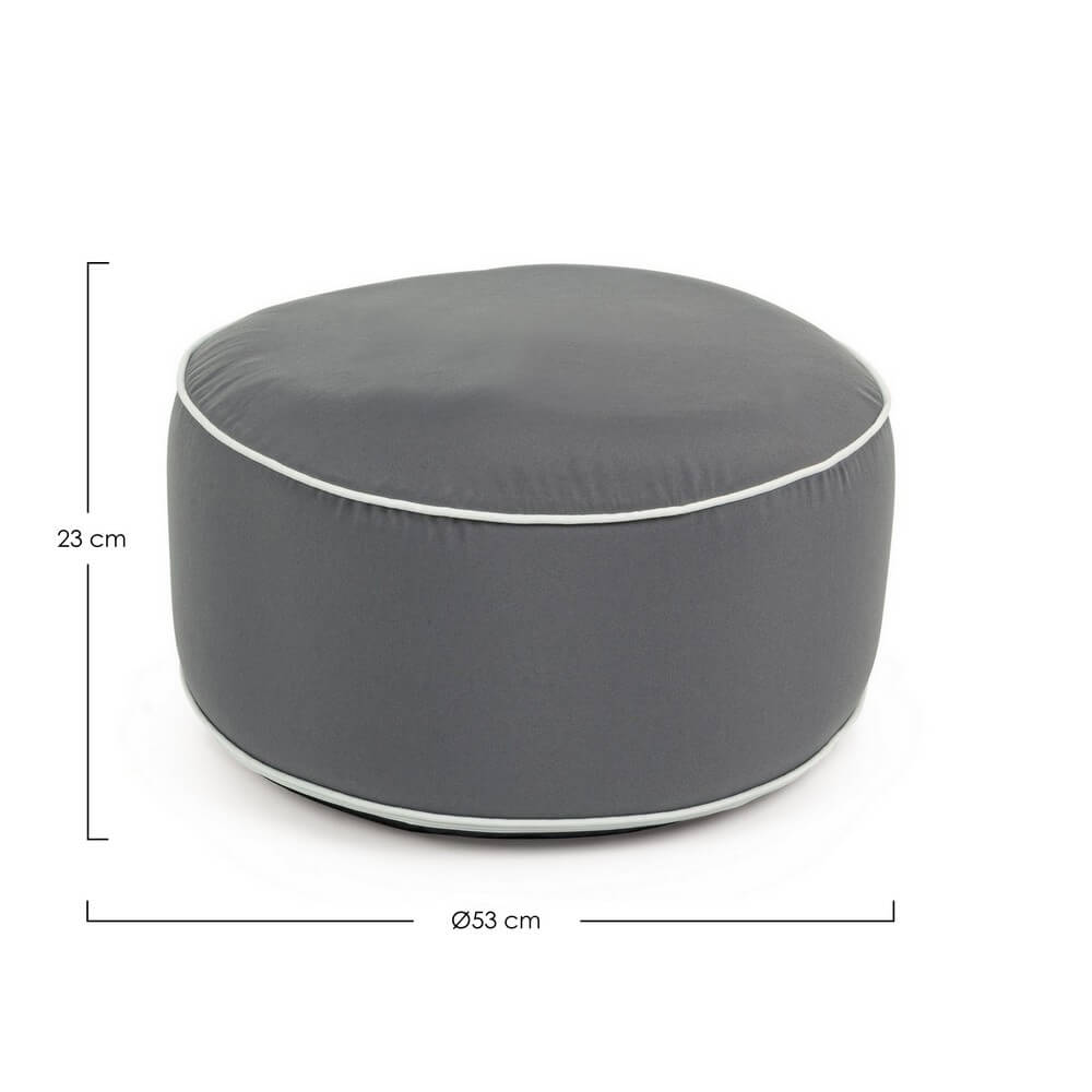 Pouf Gonfiabile Rotondo da Esterno in Tessuto Idrorepellente - DIVA