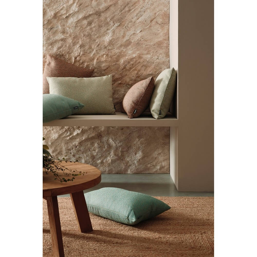 Cuscino da Esterno in Tessuto Idrorepellente Verde Melange 45x45 cm - DILANA