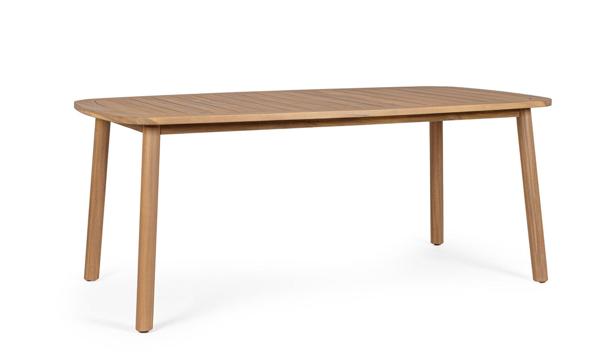 Tavolo da giardino in legno acacia 183x99 effetto teak FSC - PABLO