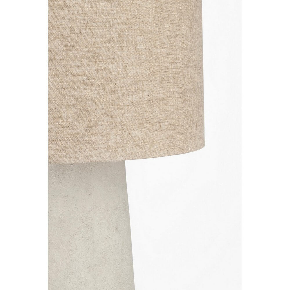 Piantana da Terra in Fibra di Vetro con Paralume in Lino Beige - MARARA