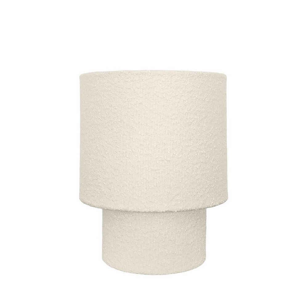 Lampada da Tavolo in Tessuto Bouclé con Paralume Cilindrico - RADHA