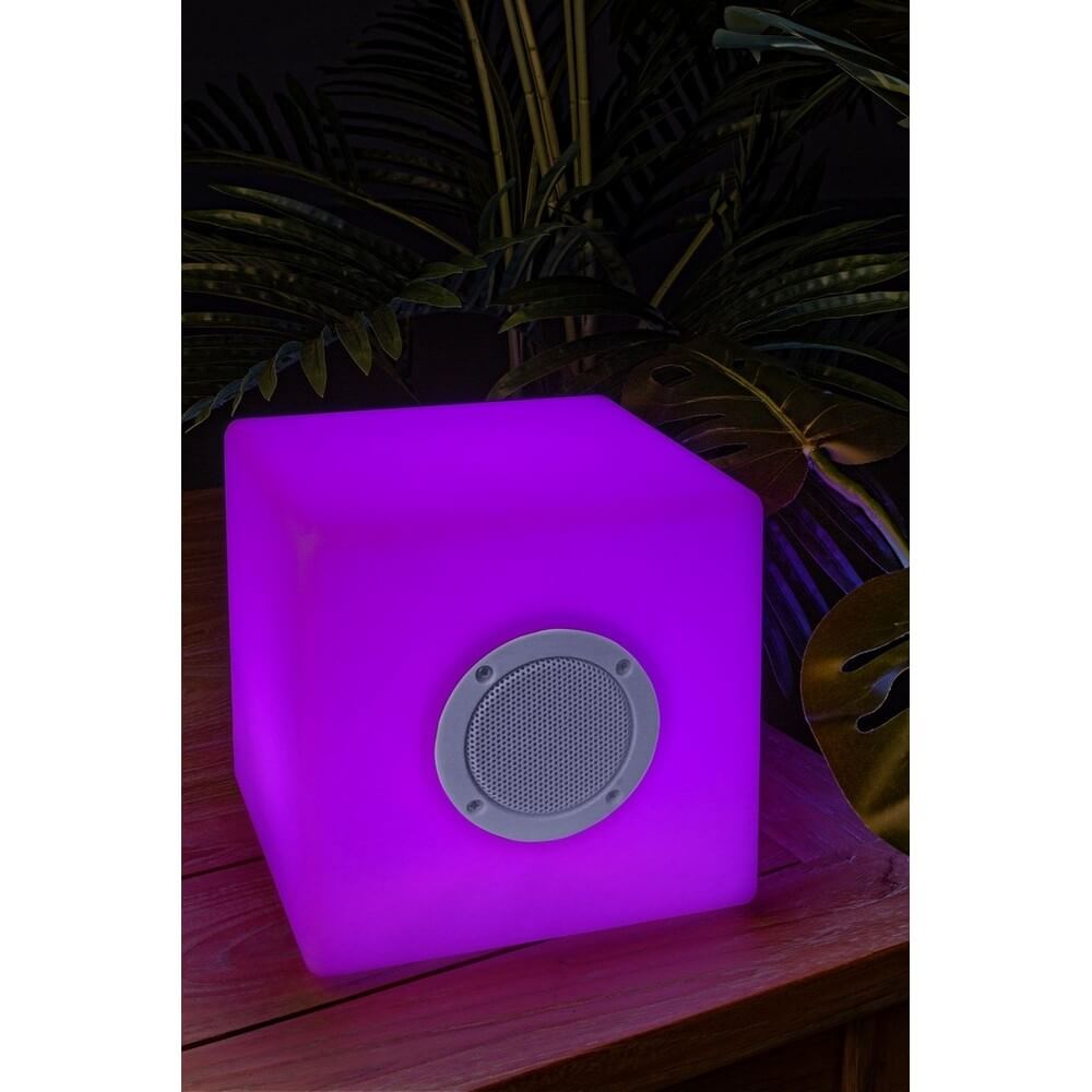 Lampada LED da Esterno a Cubo con Speaker Bluetooth 20x20 - AQUA PARADISE