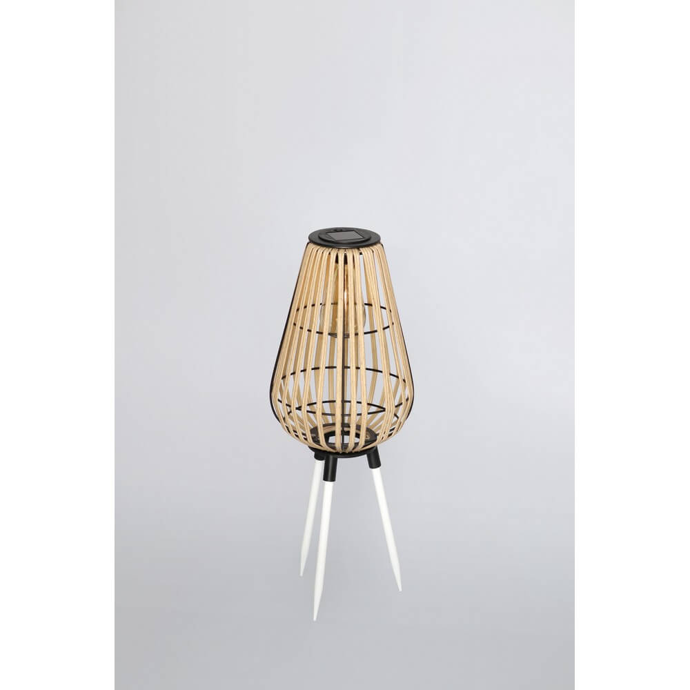 Lampada Solare da Giardino in Bambù con Treppiede H52,5 cm - PLAYFUL