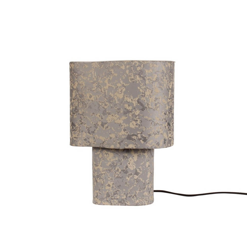 Lampada da tavolo in metallo e tessuto effetto marmo H36 - KATLA
