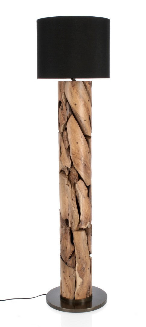 Lampada Piantana in Legno di Teak Riciclato - ANANYA