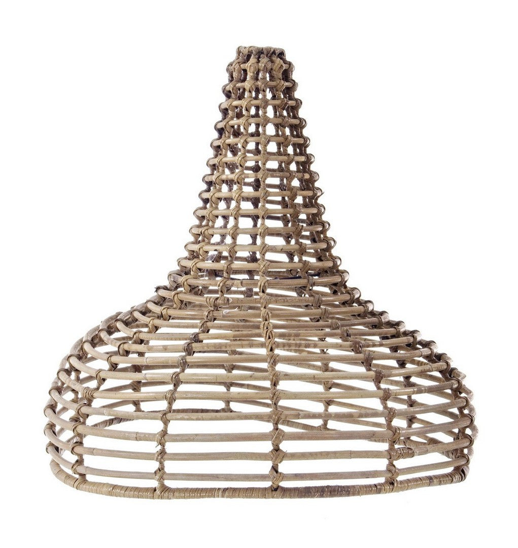 Paralume a sospensione in rattan intrecciato stile boho naturale - MEI-HAN