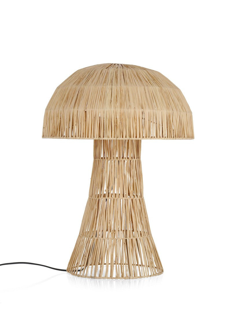 Lampada da Tavolo in Giacinto d'Acqua Intrecciato Forma Fungo - MEI-FANG