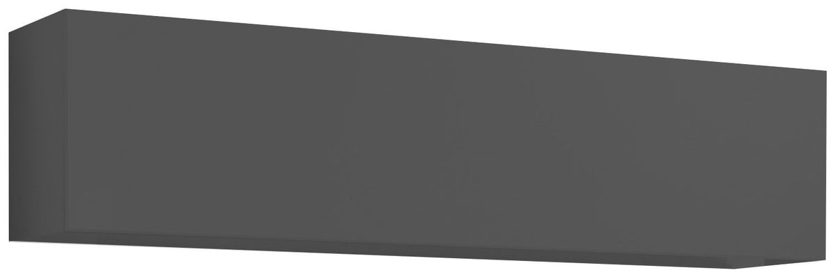 Pensile ECHO antracite opaco chiuso, vista di tre quarti dal basso su sfondo bianco #colore_Antracite Opaco