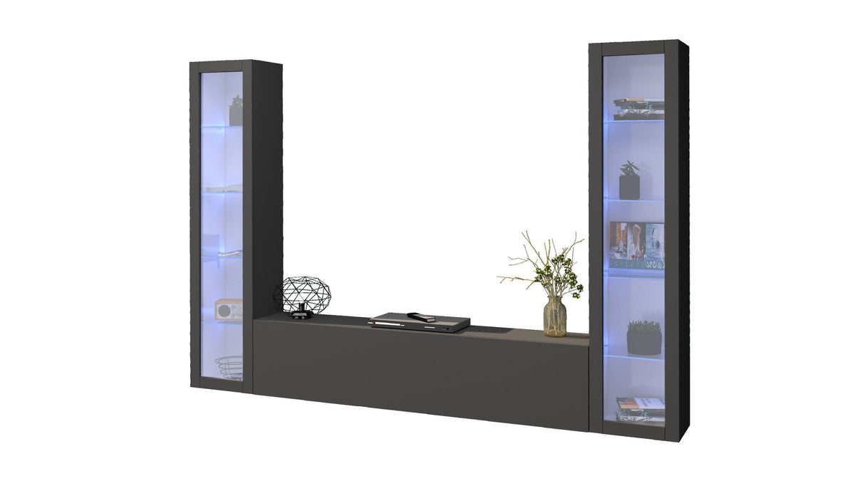 ECHO 12 antracite opaco su fondo bianco, vista a tre quarti #colore_Antracite Opaco