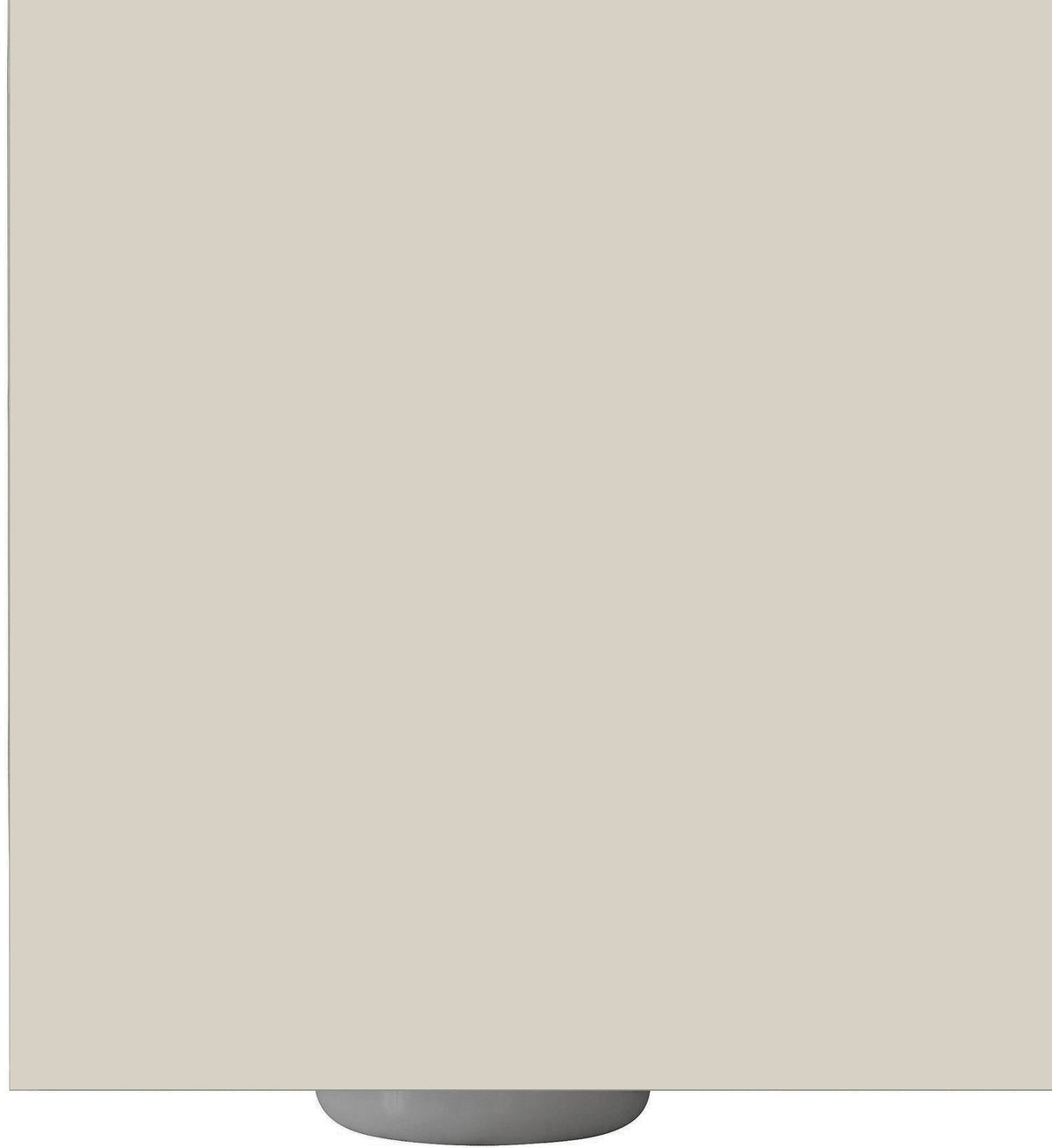 Dettaglio SATURNO cashmere di un pannello liscio con piedino cilindrico grigio #colore_Cashmere