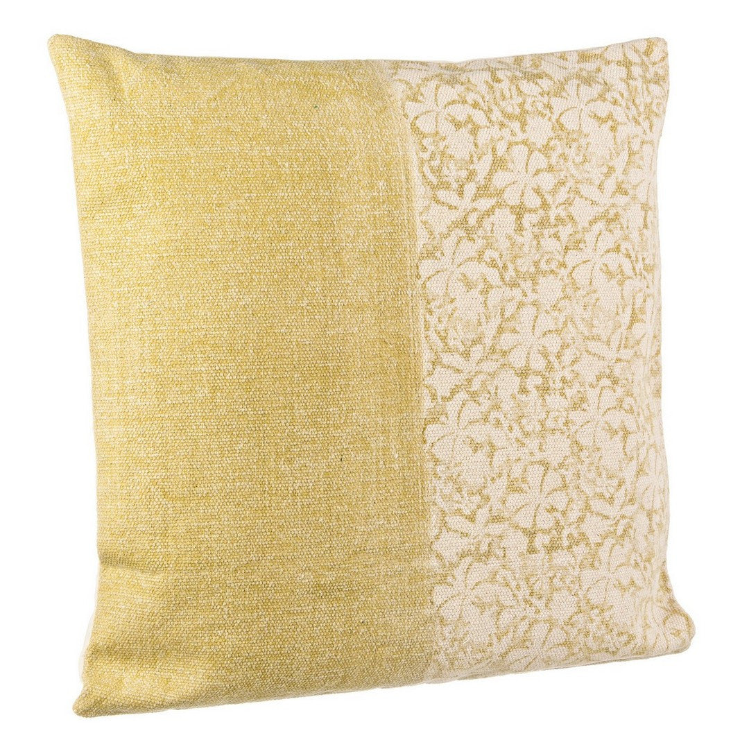 Cuscino decorativo in cotone bicolore floreale 60x60 cm - AMR