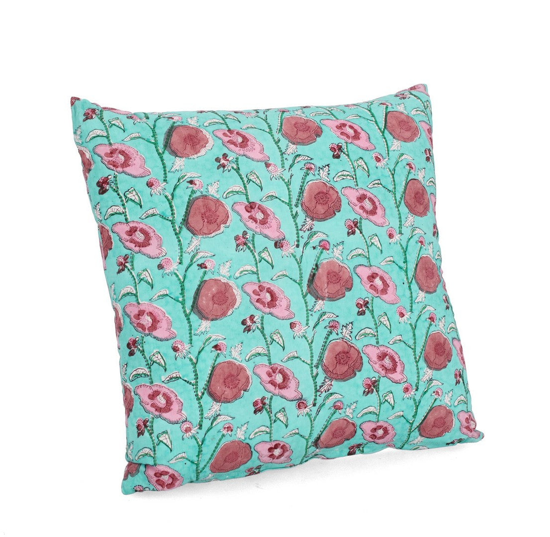 Set di 4 Cuscini in Cotone con Fantasia Floreale 45x45 cm - XIN