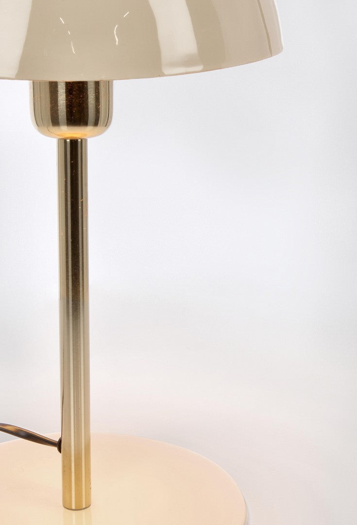 Lampada da Tavolo a Fungo in Metallo Beige Stile Retrò H36 - CAMPBELL