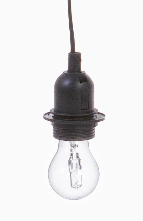 Lampadario a Filo Pendente in PVC Nero Attacco E27 - MEI-LAN