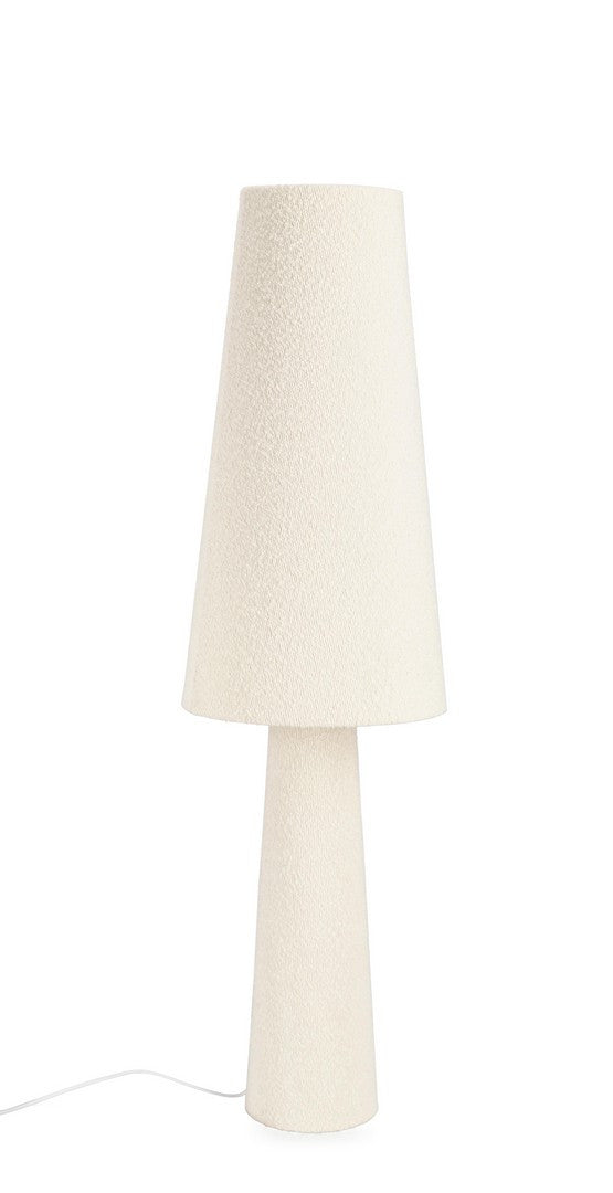 Lampada da Terra in Tessuto Bouclé a Doppio Cono - RADHA