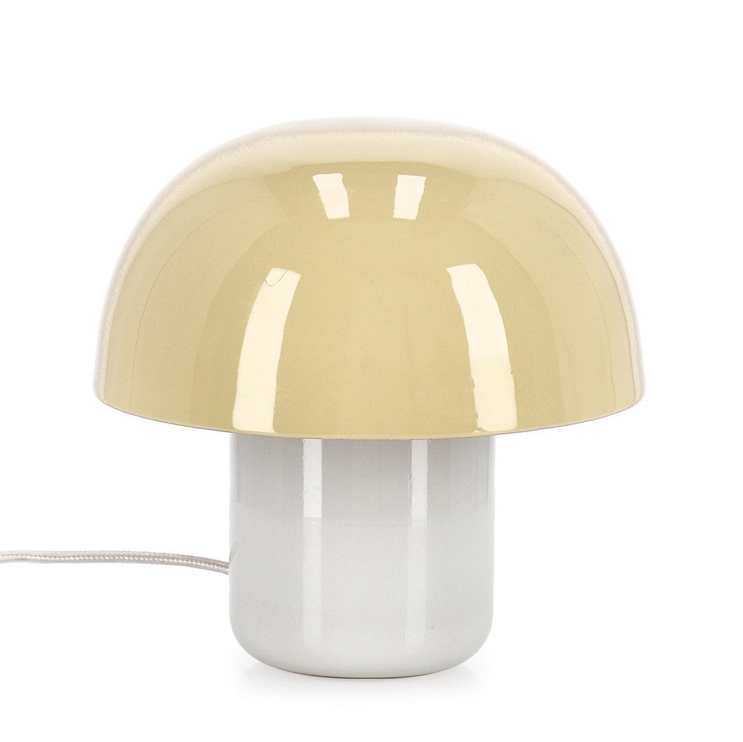 Lampada da Tavolo a Fungo in Metallo e Vetro Verde H 20 cm - BRIDGES