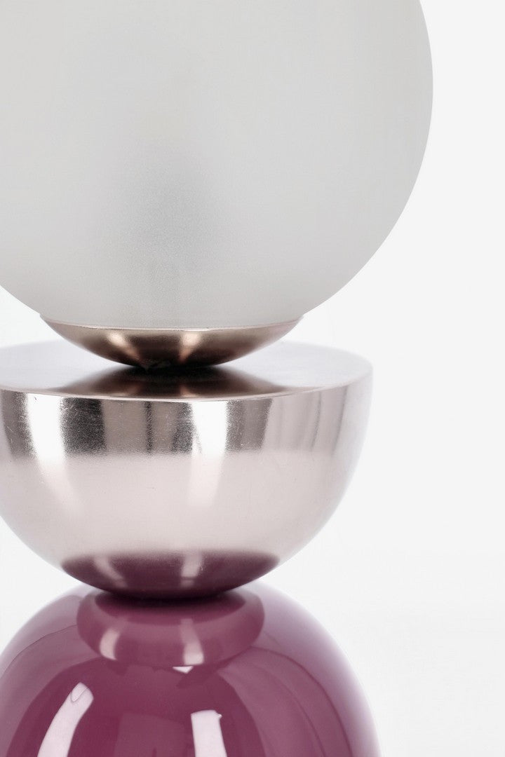 Lampada da Tavolo a Sfera in Metallo e Vetro - MALTON