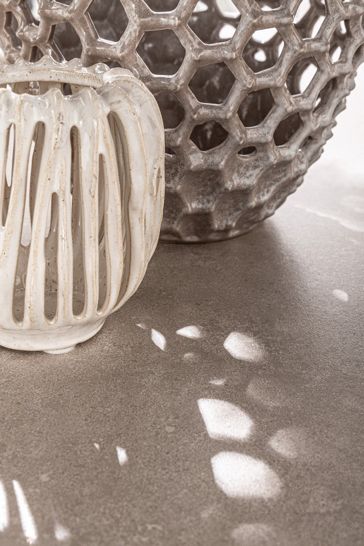 Vaso in Ceramica Traforata a Nido d'Ape H 39 cm - TAIYO