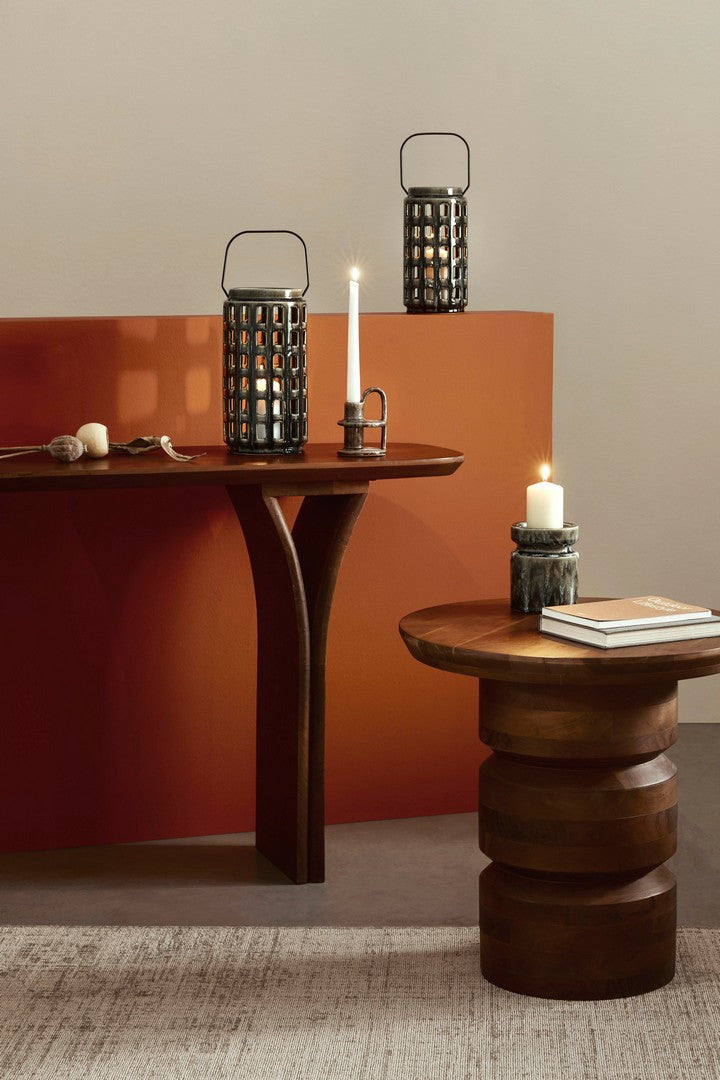Portacandela Cilindrico da Tavolo in Ceramica Smaltata - DARREH